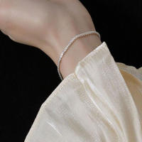 Pulsera De Plata Esterlina S925 Con Galio 18K SOMILIA Pulsera Brillante Y Plateada Para Mujer Joyería De Mano Regalo De Fiestas - details 12