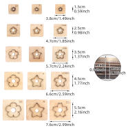 Molde De Corte De Cuero Sakura Y Estrellas De Cinco Puntos Con Regla De Acero Herramienta De Manualidades DIY Tamaño 2.5-5.5 Cm - details 12