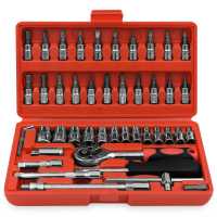 Ociodual Juego Herramientas de Mano Mecánicas Manuales Maletin Maleta 46 Piezas Carraca Reversible Vaso Combinadas Allen Taller - details 1