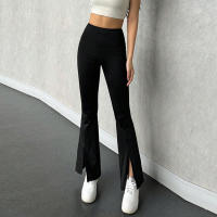 Leggings Micro Flared Para Yoga Pantalones De Yoga Con Pierna Aumentada Cintura Alta Fitness Pantalones De Gimnasio Estirables Casual Deportivos Para Mujer - details 1