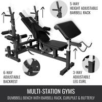 Gorilla Sports Estación de Banco de Pesas Universal para entrenamiento de Fuerza - details 1