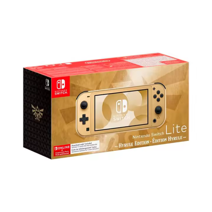 Consola Nintendo Switch Lite ZELDA Hyrule Edition + 12 Meses Switch Online - Nuevo a Estrenar - Pal España - EDICIÓN LIMITADA - 1
