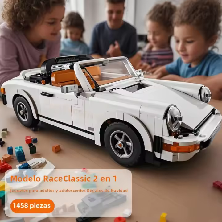 Juego De Bloques De Construcción 1458Pcs 2en1 Vehículo De Carreras Colección Clásica Juguetes Para Adultos Y Adolescentes Regalo De Navidad - 1