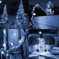 Luces De Jardín Solar Con 8 Modos Impermeables Para Patio Árboles Fiesta Navideña Luces De Hilo Para Decoración Externa - details 3