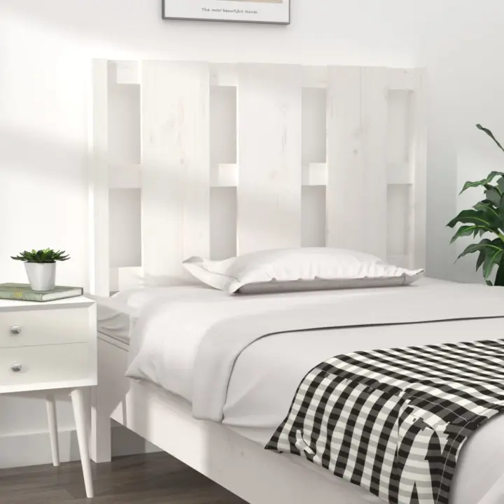 Cabecero de cama madera maciza de pino blanco 95,5x4x100 cm - 1