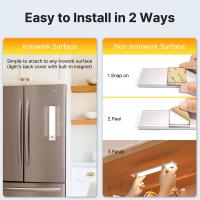 Lámpara De Armario Inalámbrica Con Sensor De Movimiento Y Control De Brillo Dimable 3 Modos De Color Recargable Por USB Para Cocina Armario Escaleras Decoración - details 7