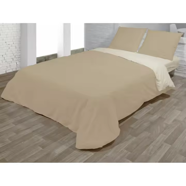 Hosteline - Juego de funda nórdica Hosteline VEGAS Beige Cama de 135 3 Piezas - 1