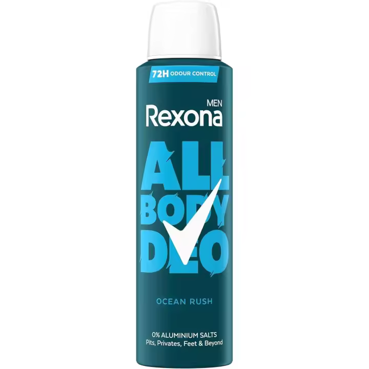 Rexona Men- Desodorante -All Over Body Ocean Rush 150 ml- 0% aluminio 2 UNIDADES - 1