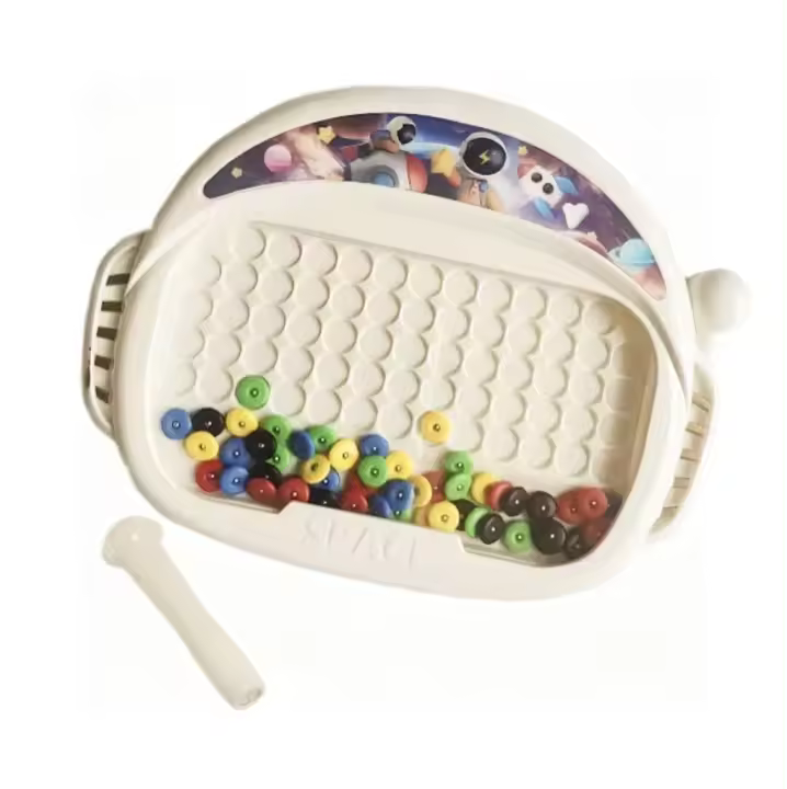 Tablero De Dibujo Magnético Para Niños Con Pluma Y Cuentas Juguete Educativo Sensorial Montessori Regalo Para Niños Y Niñas - 1