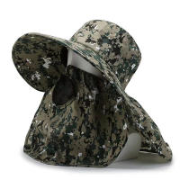 Gorro De Pesca Al Aire Libre Para Hombre Con Pico Ancho Protección Solar UV Sombrero De Playa Malla Transpirable Camuflaje - details 8