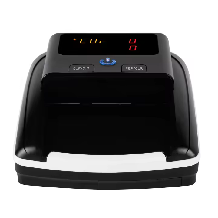 Detector Billetes Falsos y Contador de Billetes 2 en 1 | Comprobador Verificador Portátil de Billetes de Euros, Dólares, Libras Esterlinas | Lector portátil compacto y liviano | 5 Métodos diferentes de detección | Marca: RevolutionLine - 1
