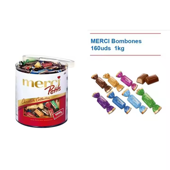 STORCK Bombones Merci Petit - Bote 167 Bombones - 1 Kg - 1