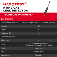 Detector De Fugas De Gas Habotest HT61L Versión Actualizada Con Pantalla Digital Y Alarma Sonora Multifuncional - details 3