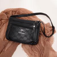 Bolso Bandolera De Moda Para Mujer En Cuero PU Gran Capacidad Con Múltiples Bolsillos Bolso De Hombro Negro Con Relieve Para Salidas Y Fiestas - details 5