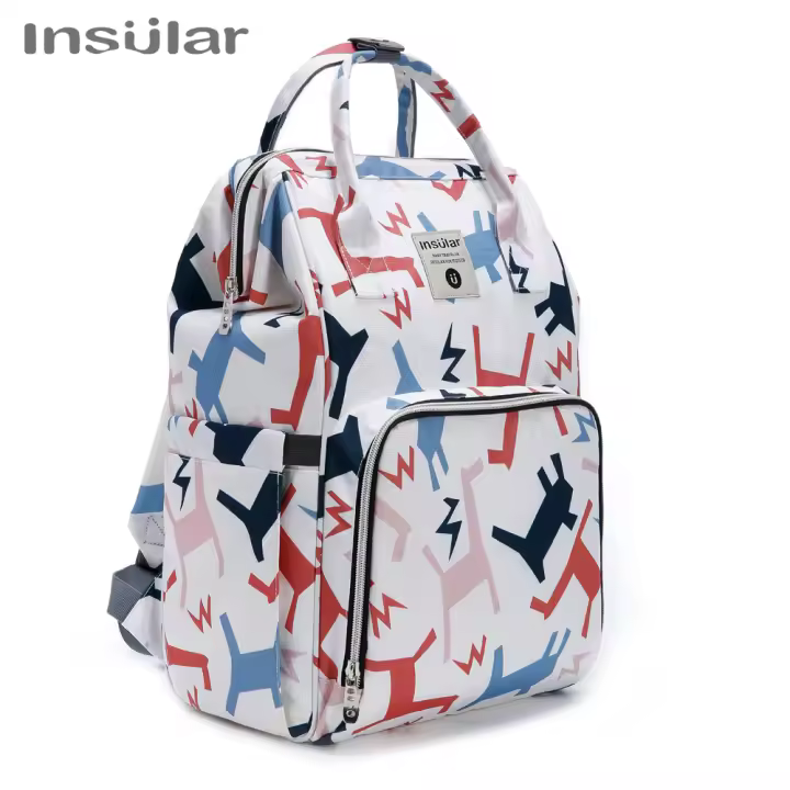 Bolsa De Diaper Para Mami Insular Organizador Materno Para Carrito De Bebé Nappy Backpack Colgante Para Cuidado Del Bebé Con Cierre De Cremallera Tamaño Medio Material Sintético - 1