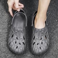 Sandalias De Verano Para Hombres Talla Grande 48/49 Zapatillas Casuales De Lujo Comodidad Hogar Suaves Clogs De EVA Color Negro Blanco Gris - details 29