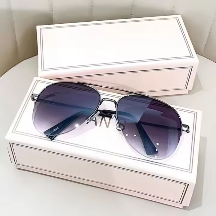 Gafas De Sol Pilotas Gradient Fashion Unisex Con Protección UV400 Gran Marco Tendencia Para Ciclismo Y Conducción - 1