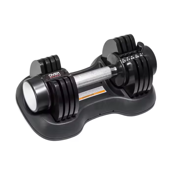 OVER SPORT Mancuernas Ajustables para Gimnasio o Hacer Deporte en Casa - Pesas con Discos Regulables para musculación para Hombre y Mujer- Pesas Ajustables. Elije entre las dos opciones - 1