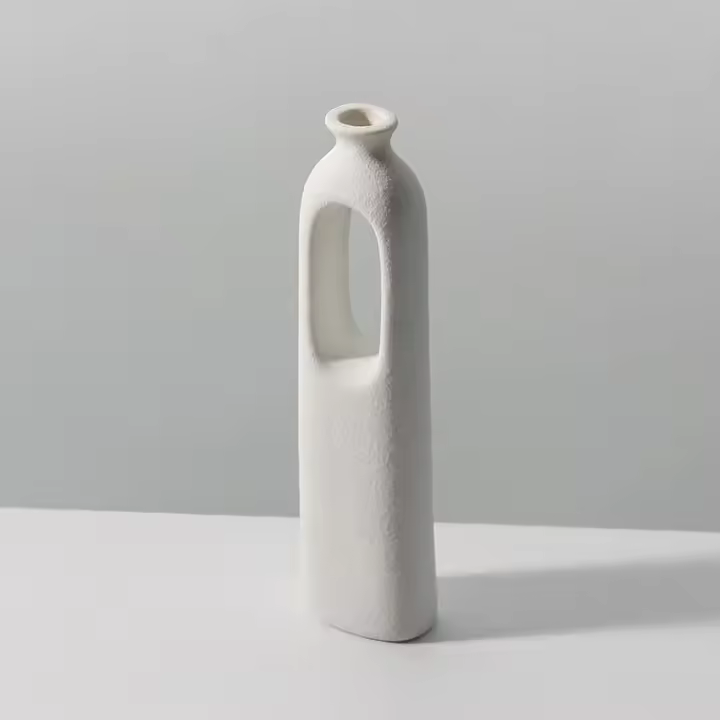 Vaso Nórdico Aract Vasebsts Cerámica Mate Rustica Arte Moderno Decorativo Para Decoración De Granja Tamaño M Nuevo Estilo Clásico/Post-moderno - 1