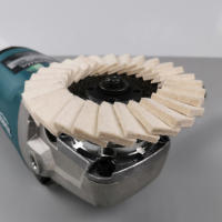 Rueda De Pulido De 125mm 5 Pulgadas Disco De Laminado De Piel Para Mecánica De Metal Pulido De Terciopelo Y Lana Para Brillo Y Cera - details 2