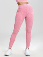 CHRLEISURE Pantalones De Yoga Para Mujer Lavados Leggings De Fitness Con Aros Treggings Elásticos Para Correr Actividad Física De Gimnasio - details 13