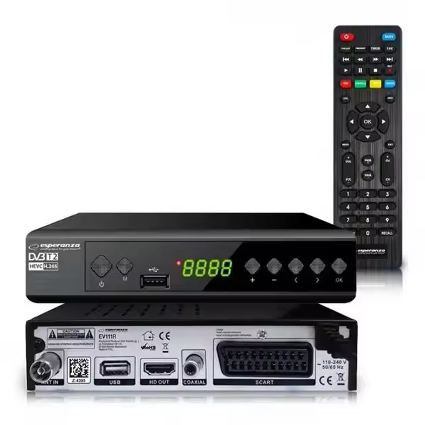 TDT HD EV108R Esperanza dvb-t2 sintonizador digital h.265/hevc ev108r Envio 24Horas - 1