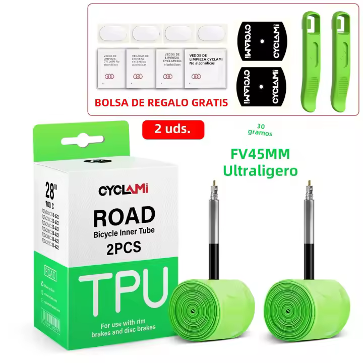 Tubo Interno De Bicicleta Ultraligero CYCLAMI 30g TPU Ruta Bicicleta Válvula Francesa Tamaños 45mm 65mm 85mm Pieza Por Pieza - 1