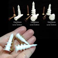 Anclaje De Gypsum Para Tejado 20/50/100Pcs Con Tornillo De Hidratación Para Tabique De Yeso Y Pared Hueca Expansión De Expansión De Nylon Plástico - details 0