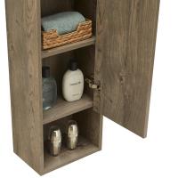 Zik Estantería Suspendida Baño Columna 1 Also 4 Estantes Gabinete De Madera Móvil Diseño Moderno Multiusos Baño Loción Gabinete, Champú, Toalla-Roble 30x20x100 Madeira - details 1