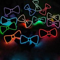Cuello Tiesa Luminoso Para Hombres Con Luz LED EL Wire Neón Para Fiestas Halloween Navidad Decoración De Ropa Para Bares Clubes Escenarios - details 1