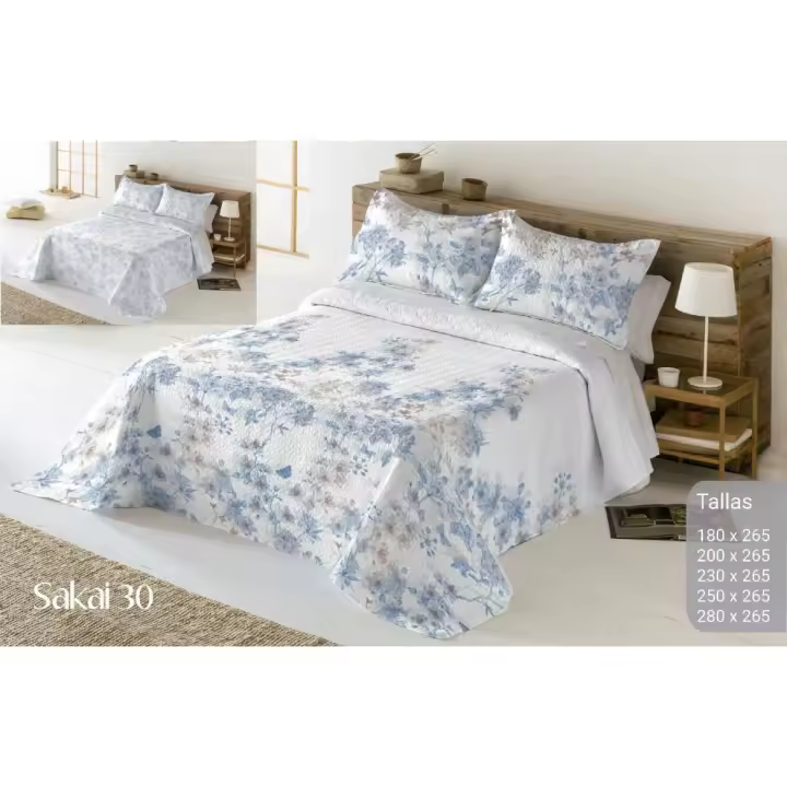 MULTIHOGAR Colcha Multiuso REVERSIBLE ESTAMPADA para Cama 90/105/135/150/180 Cubrecama Fina Primavera Verano Entretiempo - 1