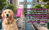 Botella Pipi Perros Calle 320 ml de Silicona – Accesorio Portátil para Limpiar Pipí de Perros – Botella de Agua para Perros con Mosquetón y Cuerda Ajustable – Botella para Sacar al Perro a la Calle - Assure Aura Marca Española. - details 1