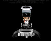 Reloj De Cuarzo Para Hombre Con Correa De Silicona Negra Luminosa Y Dial Rectangular De Armadura Calavera Estrellada BGL1612G-2 - details 2