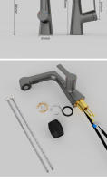 Grifo Giratorio De Baño Corea Lavabo Tapa De Cocina Acero Inoxidable Cerámica Material De Válvula Montaje En Superficie - details 11