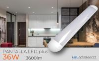 LED ATOMANT Pantalla Luminaria con PLUS LED integrado, 60cm 36W, 3600 lúmenes, ideal para hogar, oficina, cocina, pasillos y comercios, ofrece luz potente, eficiente y homogénea, fácil instalación, diseño duradero y bajo consumo energético - details 0