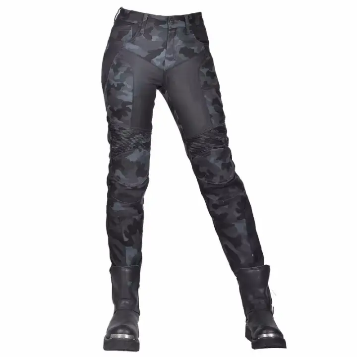 Pantalones De Motociclista Para Mujer PK720 Colección Primavera/Verano Clásicos De Leno Elastico Ajustados Con Cuatro Marchas - 1