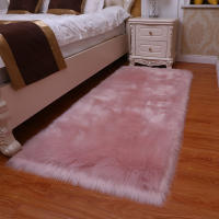 Carpetas De Piel Suave De Oveja Imitación Alfombra Blanca Para Lado Del Cama Decoración De Sala De Estar Alfombras Rojas Para Sala De Estar Tapetes De Pelo De Cerdo - details 4
