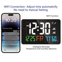 Reloj De Despertar Inteligente Con Estación De Meteorología Termómetro Y Higrómetro Tuya WiFi Compatible Con Smart Life Para El Hogar - details 7