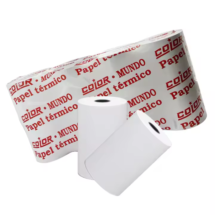 000-002 Rollos de papel térmico 80X50mm, papel para tickets de Datáfonos, Cajas Registradoras y TPV. - 1