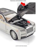 Modelo De Coche Rolls-Royce Phantom 1:32 En Escala Con 6 Puertas Abreables Y Función Retroceso Para Niños Colección De Juguetes De Metal Duraderos Con Luz Y Sonido - details 7