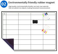Set De Calendario Magnético Erasable Mensual Y Semanal Tablero Blanco Seco Adhesivo Para Nevera Organizador De Tareas - details 1