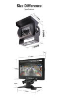 Monitor De Coche MJDOUD De 7 Pulgadas Con Cámara Trasera Para Camión Autobús Parkin 9-36V Pantalla De Seguridad Universal 1024*600 Pantalla LCD HD - details 5
