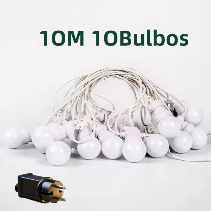 Cadena De Luces LED Para Exterior G50 Globos Iluminación De Patio Decoración De Boda Y Fiesta Luces De Tenda Y Camping Con Enchufe - 1