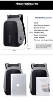 Mochila Antirrobo Para Hombres Con USB Gran Capacidad Para Viajes Y Estudio Bolsa De Hombro Para Laptop Y Negocios Para Mujeres - details 12