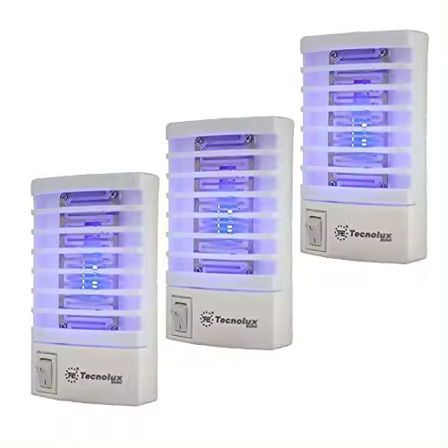 Lámpara LED para matar mosquitos, utilizada en el dormitorio, la sala de estar, la terraza, la cocina, el jardín, puede matar mosquitos, moscas y ácaros en silencio (3PCS) - 1