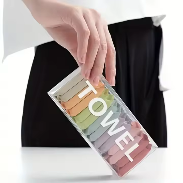 Juego De 14 Toallas Desechables Portátiles Para Viajes Toalla Gruesa Comprimida Cuadrada De Limpieza Facial Bebé - 1
