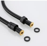 Tubo De Ducha Negro De Alta Calidad En Acero Inoxidable Para Baño Manguera Suave De 1.5 Metros Con Acabado Cromado Oro Gris ORB - details 5