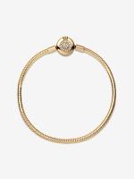 Pandora - Pulsera Pandora Moments with Cadena de Serpiente y Brilliant Crown-Baño de Oro de 14K - details 1