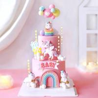 Decoración De Pastel De Unicornio Arcoíris Para Cumpleaños Niñas Niños Fiesta De Bebé Bodas Fiesta Cumpleaños Decoración De Pastel - details 0