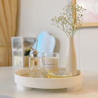 Vajilla De Almacenamiento Redonda Nórdica De Madera Para El Hogar Decoración De Escritorio Joyería Perfume Cosméticos Llaves Placa De Madera Para El Hogar - details 3